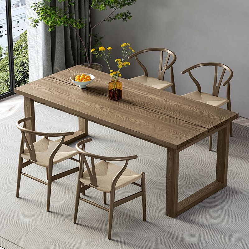 Modern Rectangle Wood Dining Table 1/4/5/7 Pieces Dining Set for Dining Room Clearhalo 'Dining Room Sets' 'Dining Tables & Seating' 'dining_room_set' 'furn' 'furn_dining_room_set' 'Furniture' 'Kitchen & Dining Furniture' 1200x1200_ad0a4030-fb8f-478b-b891-68162a2bb3c0
