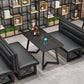 Industrial Sintered Stone Dining Table Black Table with Black Frame for Dining Room Clearhalo ' dining_table' 'Dining Tables & Seating' 'Dining Tables' 'furn' 'furn_dining_table' 'Furniture' 'furniture_dining_table' 'Kitchen & Dining Furniture' 'kitchen&dining_furn' 'kitchen' 'kitchen_dining_table' 1200x1200_ad0bb4fc-b9cb-4ab3-aff4-228667e42668