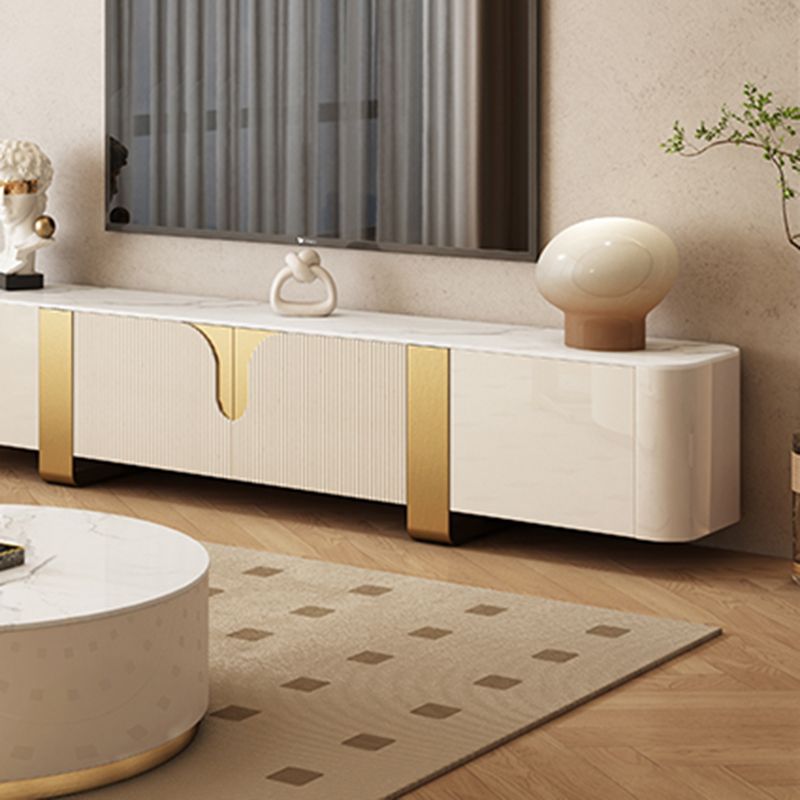 Glam Media Console Stone Media Console TV Stand for Living Room Clearhalo 'furn' 'furn_tv_stands_entertainment_centers' 'Furniture' 'Living Room Furniture' 'TV Stands & Entertainment Centers' 'TV Stands & Media Storage Furniture' 'tv_stands_entertainment_centers' 1200x1200_ad0c53f7-2585-4342-85a2-0a7070986cb2