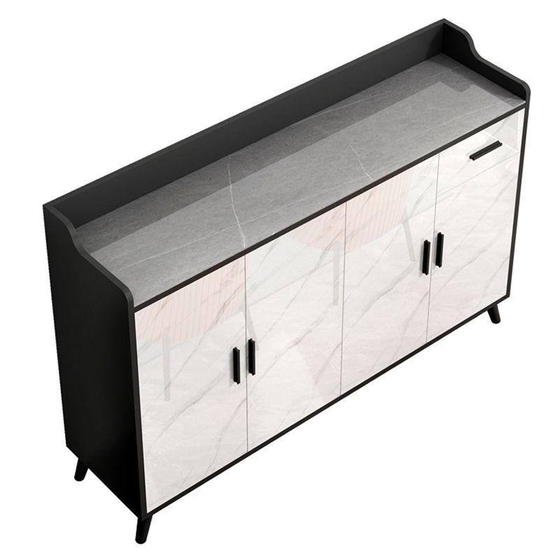 Sideboard di pietra contemporanea 1 cassetto cassettiera con ripiani regolabili