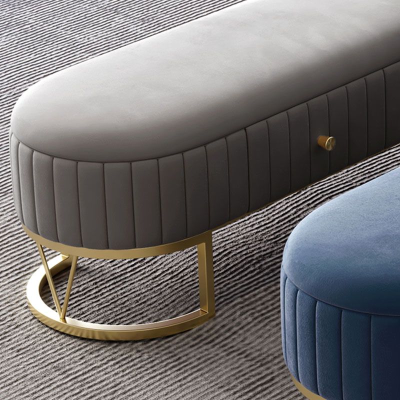 Banca moderna di posti a sedere ammortizzati ingresso ovale e panca per camera da letto, 18 "W