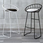 Glam Bucket Upholstered Bar Stools Footrest Low Back Bar and Counter Stool