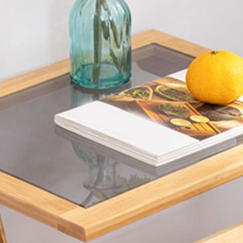 Living Room Rectangular Bamboo Side Table Natural/Brown One-Shelf End Table Clearhalo 'Coffee & Accent Tables' 'End & Side Tables' 'end_side_table' 'end_side_tables' 'furn' 'furn_end_side_tables' 'Furniture' 'furniture_end_side_table' 'Living Room Furniture' 1200x1200_ad0d42e5-9ea3-4cb6-b723-71d40d1285e0