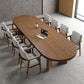 Industrieller maser Holzschreiberschreibtisch Oval Office Desk mit Beinen für Büro