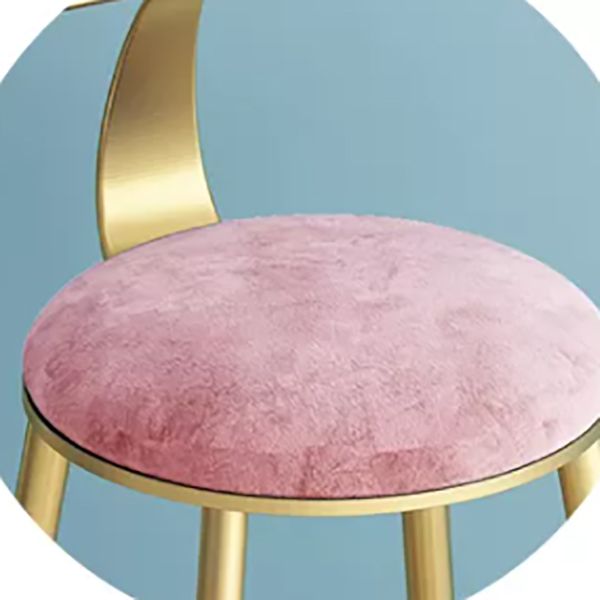 Nordic Style Backrest Counter Stool Iron Cafe Bar Stool with Velvet Cushion and Pedal Clearhalo 'Bar Furniture' 'Bar Stools' 'bar_stools' 'furn' 'furn_bar_stools' 'Furniture' 'furniture_bar_stools' 'Kitchen & Dining Furniture' 1200x1200_ad1225c9-8e40-413e-9a24-ac382d198a70