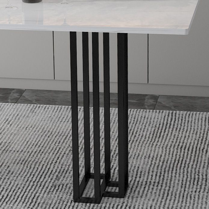 Industrial Rectangle Table and Stool Set 1/2/3 Pieces White Bar Table and Stools Clearhalo 'Bar Furniture' 'furn' 'furn_home_bar_bar_sets' 'Furniture' 'Home Bars & Bar Sets' 'home_bar_bar_sets' 'Kitchen & Dining Furniture' 1200x1200_ad136ea1-50be-4d5f-84f0-9bbe9caa24a6