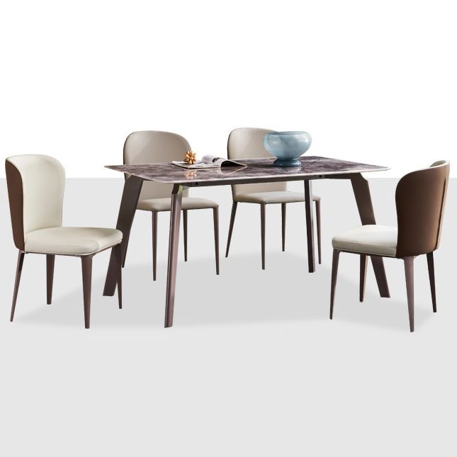 Contemporary 1/4/5 Pieces Dining Set Sintered Stone Dining Room Set Clearhalo 'Dining Room Sets' 'Dining Tables & Seating' 'dining_room_set' 'furn' 'furn_dining_room_set' 'Furniture' 'furniture_dining_room_set' 'Kitchen & Dining Furniture' 'kitchen&dining_furn' 'kitchen' 1200x1200_ad13ff8a-ebdd-4d4e-9328-87db7be1aa01