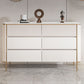 Cassettiera per camera da letto orizzontale Glam Stone in bianco con cassetti