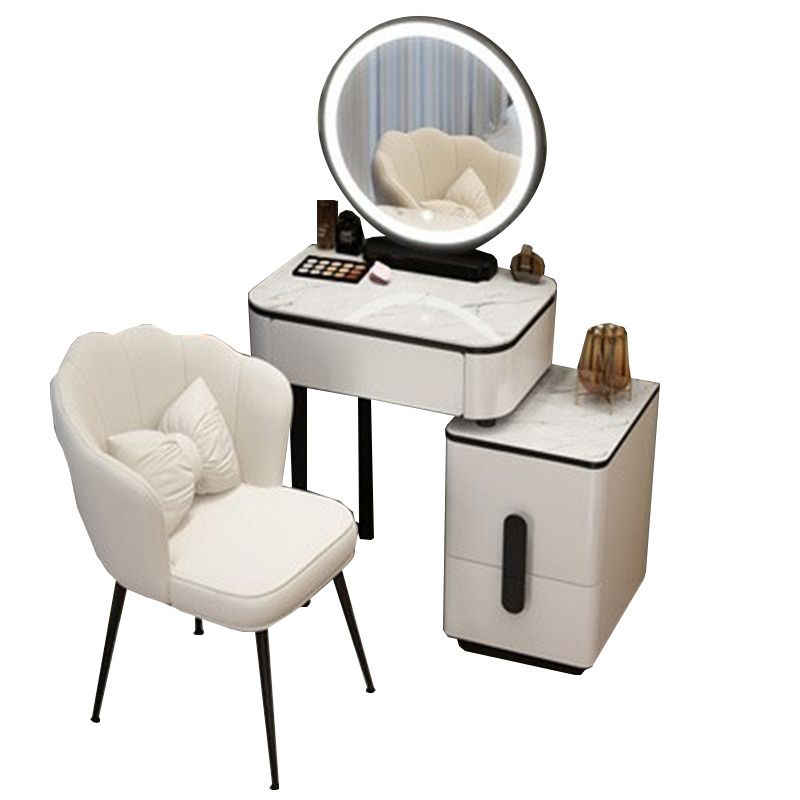 Leuchteter Spiegel Make-up Eitelkeit luxuriöser Schminktischhocker Set