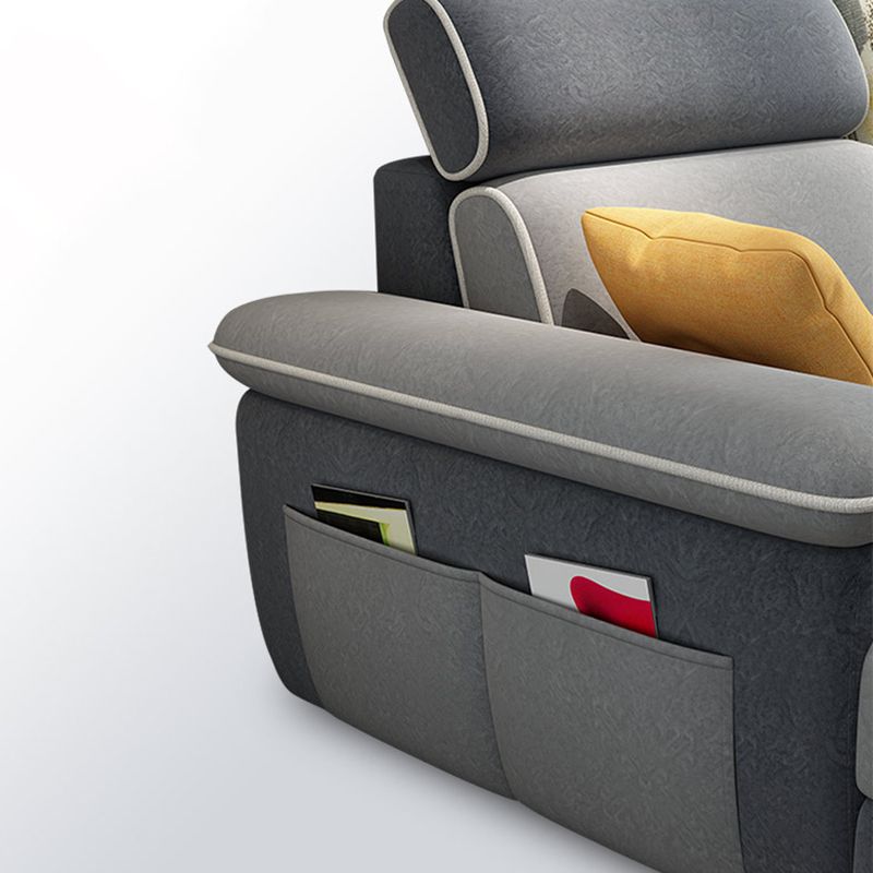 Pillow Top Arm Modular Settee Furniture Loose Back Modern Bench Seating Clearhalo 'furn' 'furn_sectionals' 'Furniture' 'furniture_sectionals' 'kitchen' 'kitchen_sectionals' 'Living Room Furniture' 'Sectionals' 1200x1200_ad16919a-e606-4ce8-9535-c11a20b59dff