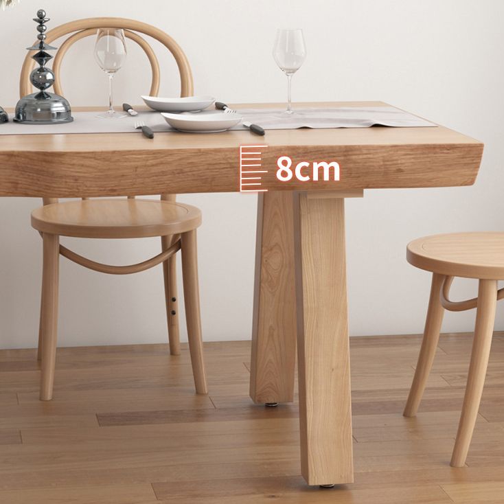 Table à manger rectangulaire de style moderne, table en bois avec pieds en bois pour la maison