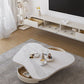 31" Wide Contemporary Coffee Table Pedestal Coffee Cocktail Table Clearhalo 'Coffee & Accent Tables' 'Coffee Tables' 'coffee_tables' 'furn' 'furn_coffee_tables' 'Furniture' 'Living Room Furniture' 1200x1200_ad18185d-737e-41c4-835e-d061ddf09da6