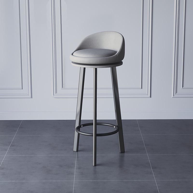 Contemporary Home Swivel Stool Matte Finish Upholstered Bar Stools