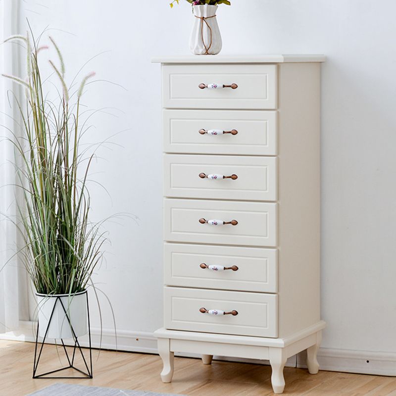 15,74 "Coffre d'accent de large avec tiroirs coffre en bois massif avec des jambes de cabriole