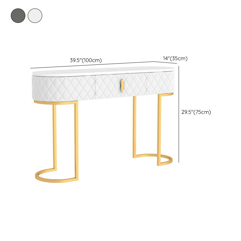 Tavolo console di marmo glam tavolo divano console in ferro dorato per sala