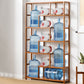 Etagere Bookcase Bamboo Brown Shelf Bookcase for Home Office