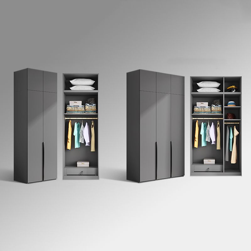 Armoire de couleur gris armoire en bois de chambre à coucher placard avec 1 tiroir