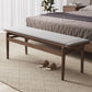 Farmhouse Wood Bedroom Bench Walnut/Natural Finish Dining Bench with Removable Cushion Clearhalo 'Benches' 'Chairs & Seating' 'furn' 'furn_benches' 'Furniture' 'Living Room Furniture' 1200x1200_ad1fae0b-7945-4192-814c-cc134f08c6cf