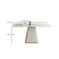 Estilo moderno 1/2/5/7 piezas Mesa de piedra rectangular de mesa en blanco