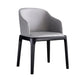 Contemporary Style Leather Chair Arm Parsons Chair with Wooden Legs for Kitchen Clearhalo ' kitchen&dining_furn' 'Dining Chairs' 'Dining Tables & Seating' 'dining_chair' 'furn' 'furn_dining_chair' 'Furniture' 'furniture_dining_chair' 'Kitchen & Dining Furniture' 'kitchen' 1200x1200_ad220a4c-1e23-41ae-9185-c8260ff676f3