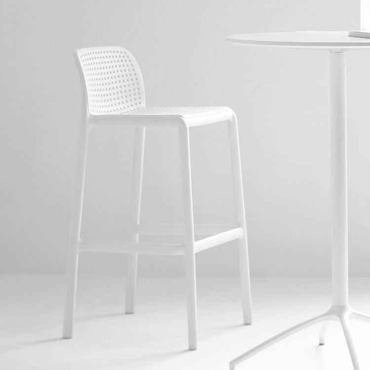 Industrial Plastic Low Back Bar Stool Armless Stackable Bar Stool Clearhalo 'Bar Furniture' 'Bar Stools' 'bar_stools' 'furn' 'furn_bar_stools' 'Furniture' 'Kitchen & Dining Furniture' 1200x1200_ad227257-71b2-4ee2-adfc-400cb7f193b5