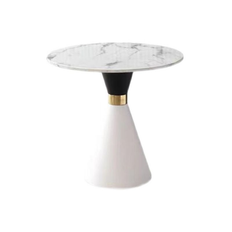 Metal Contemporary Dining Table Marble Table with Pedestal Base Clearhalo ' dining_table' 'Dining Tables & Seating' 'Dining Tables' 'furn' 'furn_dining_table' 'Furniture' 'furniture_dining_table' 'Kitchen & Dining Furniture' 'kitchen&dining_furn' 'kitchen' 'kitchen_dining_table' 1200x1200_ad22e065-d644-4648-9927-d6ce37322591