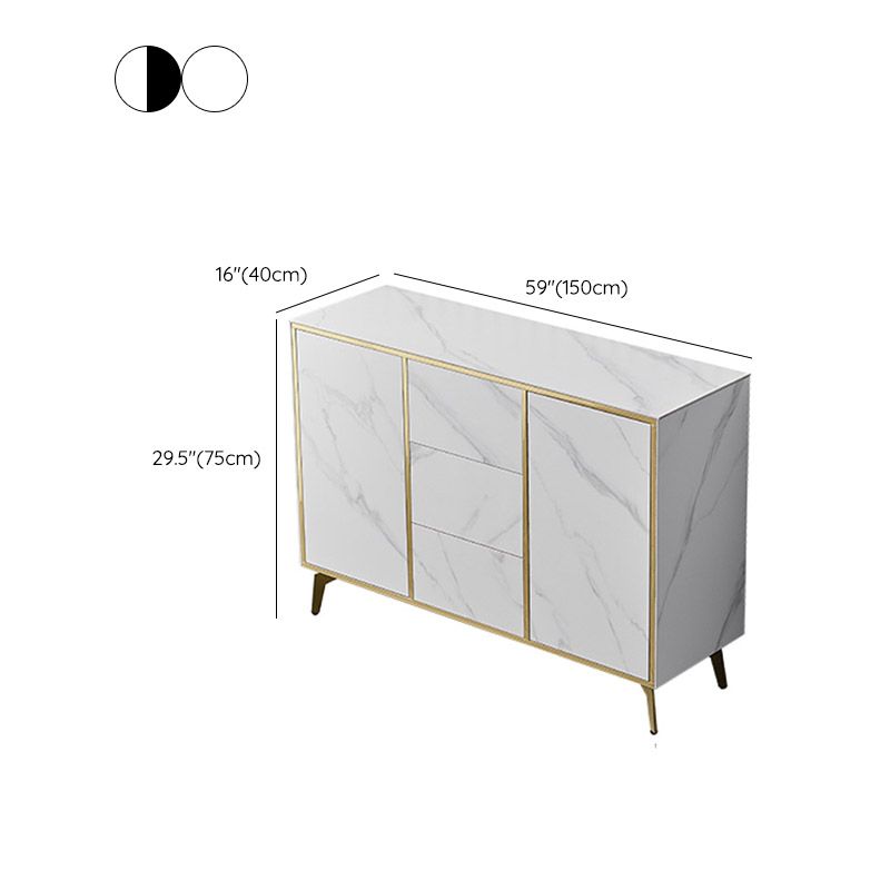 Contemporary Sideboard Table 3 Drawer Sideboard Cabinet for Kitchen Clearhalo 'buffet_sideboard' 'Buffets & Sideboards' 'furn' 'furn_buffet_sideboard' 'Furniture' 'Kitchen & Dining Furniture' 1200x1200_ad23f55a-53b2-475f-ac02-1727c56a17b0