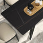 Set da tavolo in pietra nera per casa 1/2/5/6/7 pezzi Dinette moderna