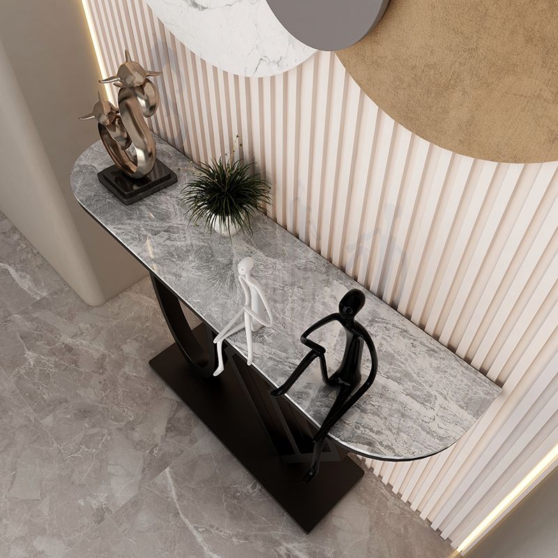 Tavolo accento console glam a metà luna