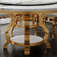 Metal Traditional Luxury Round Dining Table Marble Top Indoor Table with Pedestal Base Clearhalo ' dining_table' 'Dining Tables & Seating' 'Dining Tables' 'furn' 'furn_dining_table' 'Furniture' 'furniture_dining_table' 'Kitchen & Dining Furniture' 'kitchen&dining_furn' 'kitchen' 'kitchen_dining_table' 1200x1200_ad268f13-7bdf-4c7b-9601-662ec414b465