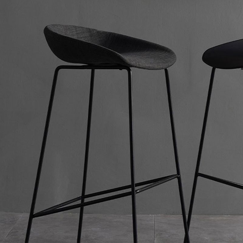 Scandinavian Steel Plastic Counter Stools Backless Bar Stools with Bucket Seat (Set of 2) Clearhalo 'Bar Furniture' 'Bar Stools' 'bar_stools' 'furn' 'furn_bar_stools' 'furniture_bar_stools' 'Kitchen & Dining Furniture' 'kitchen&dining_furn' 'kitchen' 'kitchen_furn' Furniture' 1200x1200_ad27b624-67cf-4cd5-a719-7ad5c0a7be24