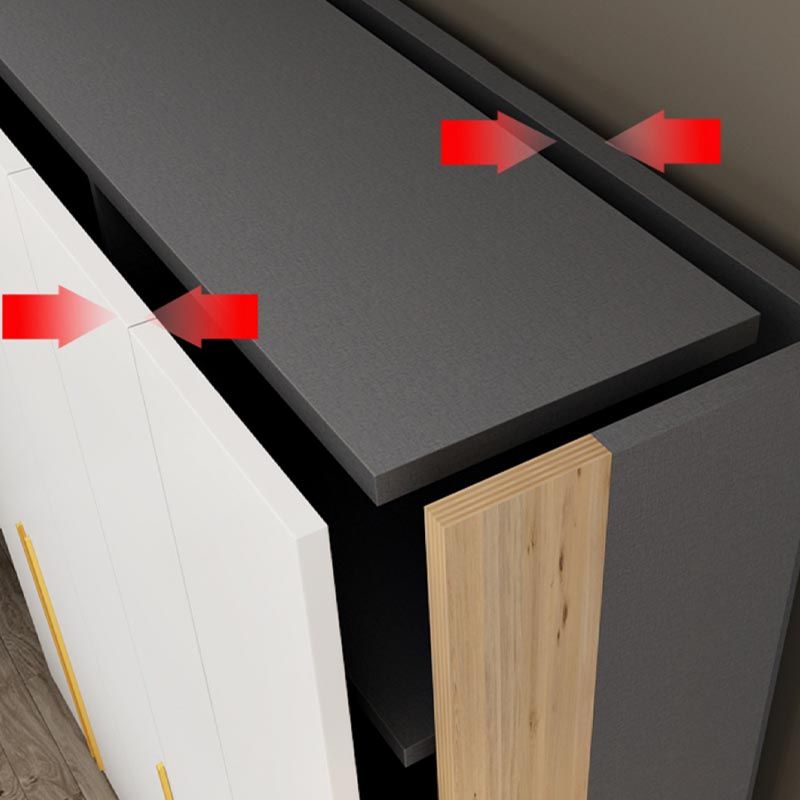 Armoire de porte à charnière de style moderne pour armoire grise de chambre avec des portes en verre