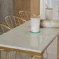 Glam White Marble Counter Table with Rectangle Table Top Gold Trestle Table, Only Table Clearhalo 'Bar Furniture' 'Bar Tables' 'bar_tables' 'furn' 'furn_bar_tables' 'Furniture' 'furniture_bar_tables' 'Kitchen & Dining Furniture' 1200x1200_ad2a296d-977c-4691-9272-3a9a793d8f17