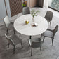 Modern Stone Dining Table with 4 Black Legs Table for Dining Room Clearhalo 'Dining Tables & Seating' 'Dining Tables' 'dining_table' 'furn' 'furn_dining_table' 'Furniture' 'Kitchen & Dining Furniture' 1200x1200_ad2a5986-3d3d-453f-ac46-b660a4733a09