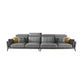 Modern Square Arm Cushion Back Sectional Faux Leather Sofa and Chaise in Dark Gray Clearhalo 'furn' 'furn_sectionals' 'Furniture' 'furniture_sectionals' 'kitchen' 'kitchen_sectionals' 'Living Room Furniture' 'Sectionals' 1200x1200_ad2afff2-6541-4b6a-8baf-54fb8a69f845