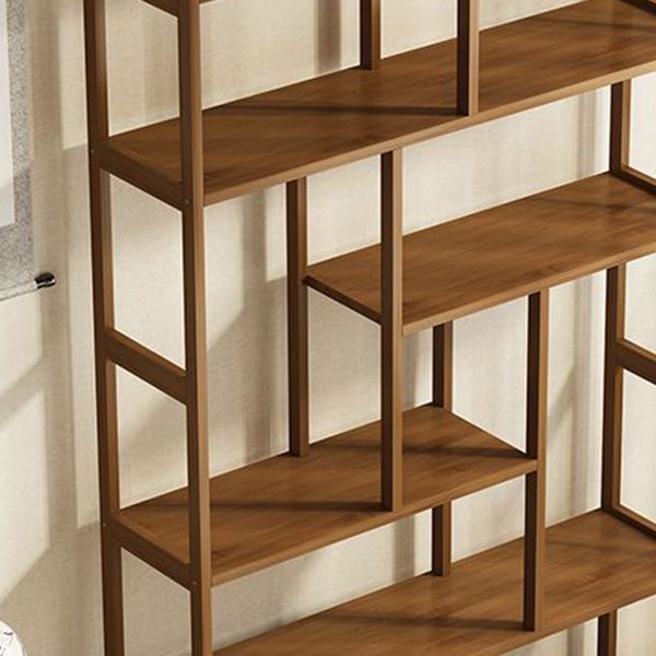 Contemporary Brown Etagere Libro scaffale aperto libreria verticale con cassetti