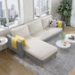 Scandinavian 30.7 " H Faux Leather Square Arm Sofa & Chaise with storage