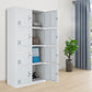 Modern Style Wardrobe Gray Colour Metal Wardrobe Closet with Locks Clearhalo 'Armoires & Wardrobes' 'armoires_wardrobes' 'Bedroom Furniture' 'furn' 'furn_armoires_wardrobes' 'Furniture' 1200x1200_ad2e0b91-22e9-41bc-b6be-760d0421851f