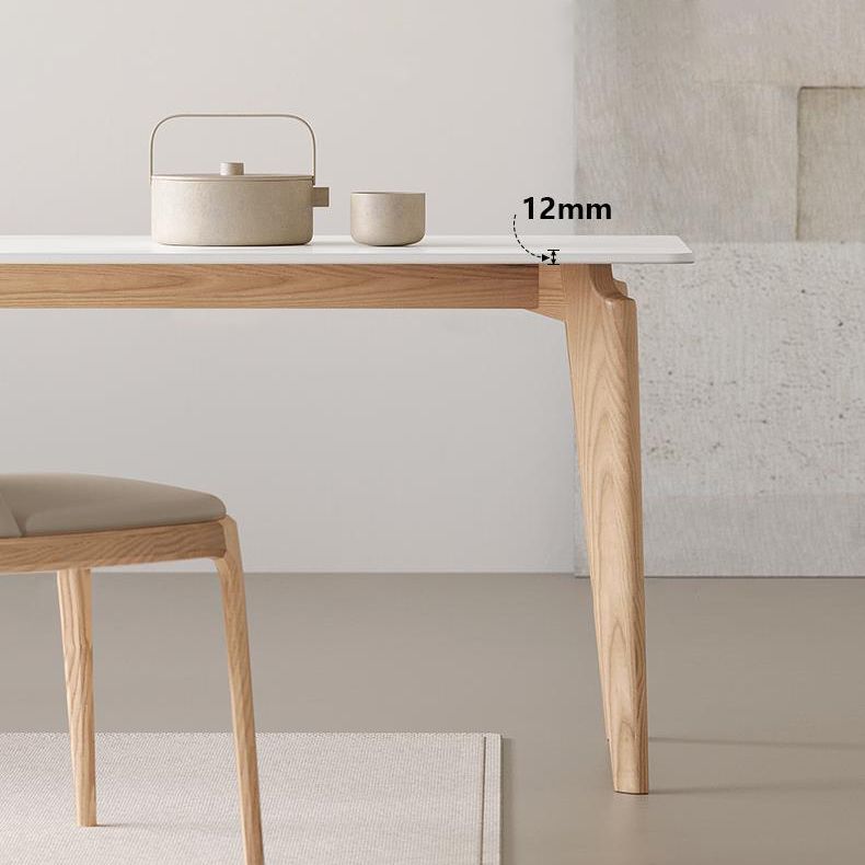 Ensemble de restauration en pierre moderne 1/2/3/4 Pieces Table à manger avec chaises en cuir