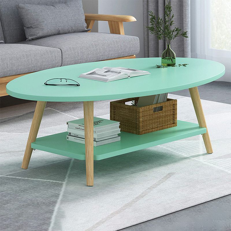 Modern 4 Legs Coffee Table with Storage Champagne Cocktail Table Clearhalo 'Coffee & Accent Tables' 'Coffee Tables' 'coffee_tables' 'furn' 'furn_coffee_tables' 'Furniture' 'furniture_coffee_tables' 'Living Room Furniture' 1200x1200_ad306727-83d2-4442-b351-ed9109b4ce14