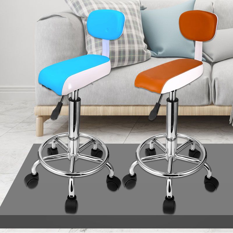 Contemporary Steel Adjustable Height Barstool Indoor Bar Stool with Low Back Clearhalo 'Bar Furniture' 'Bar Stools' 'bar_stools' 'furn' 'furn_bar_stools' 'furniture_bar_stools' 'Kitchen & Dining Furniture' 'kitchen&dining_furn' 'kitchen' 'kitchen_furn' Furniture' 1200x1200_ad32484d-ec4b-4b0f-a002-c6fa796118ee