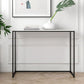 29.53" Tall Rectangle Console Table Marble Glam Accent Table with Shelf