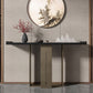 Rectangle Modern Console Table Brown/Black Wood Console Sofa Table Clearhalo 'Console Tables' 'console_tables' 'Entry & Mudroom Furniture' 'furn' 'furn_console_tables' 'Furniture' 1200x1200_ad32fc9f-2d81-496b-b1d1-f0a236fe2be0