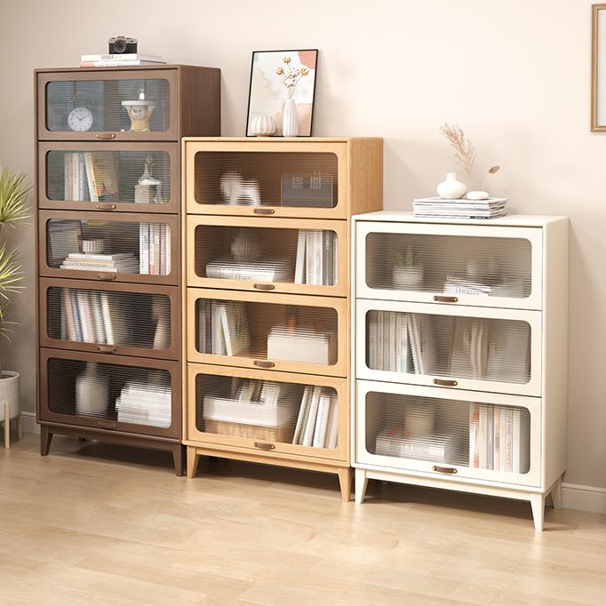 Wood Accent Cabinet, Glass Doors Storage Cabinet - Solid Wood Clearhalo 'Cabinets & Chests' 'cabinets_chests' 'furn' 'furn_cabinets_chests' 'Furniture' 'Living Room Furniture' 1200x1200_ad34221d-b10b-43d3-a8c8-d8a654d4d0e3