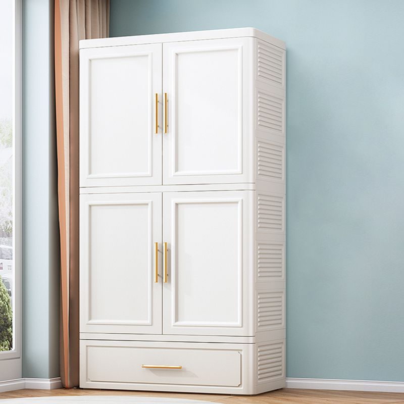 Armadio di stoccaggio in plastica opaca massicciatura a cerniera contemporanea