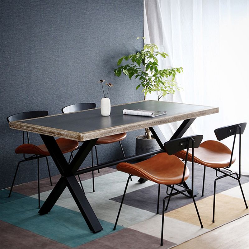 Moderne rechthoek 1/2/3/5 stuks Dinette set indoor trent eettafel in grijs
