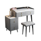 Tabouret de maquillage de vanité en pierre moderne ensemble tabouret gris
