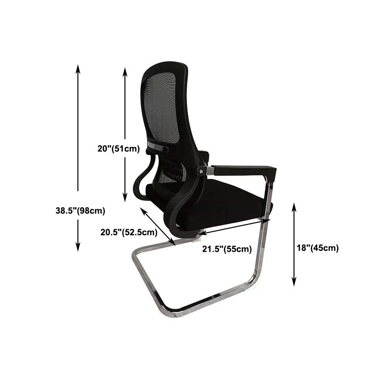 Contemporary Ergonomic Office Chair Mid-Back No Wheels Chair Clearhalo 'furn' 'furn_office_chair' 'Furniture' 'Office Chairs' 'Office Furniture' 'office_chair' 1200x1200_ad37990c-a394-4aa6-9484-b02593fac85e