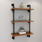 Contemporary Metal Bookshelf Natural Floating Shelf Bookcase for Study Room