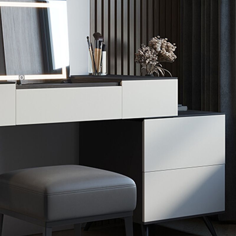 31.49" High Make-up Vanity Slate Vanity Set with Storage Drawers Clearhalo 'Bedroom Furniture' 'furn' 'furn_makeup_vanities' 'Furniture' 'Makeup Vanities' 'makeup_vanities' 1200x1200_ad3d4a24-f0dc-412b-8e05-e5f857f3eca3